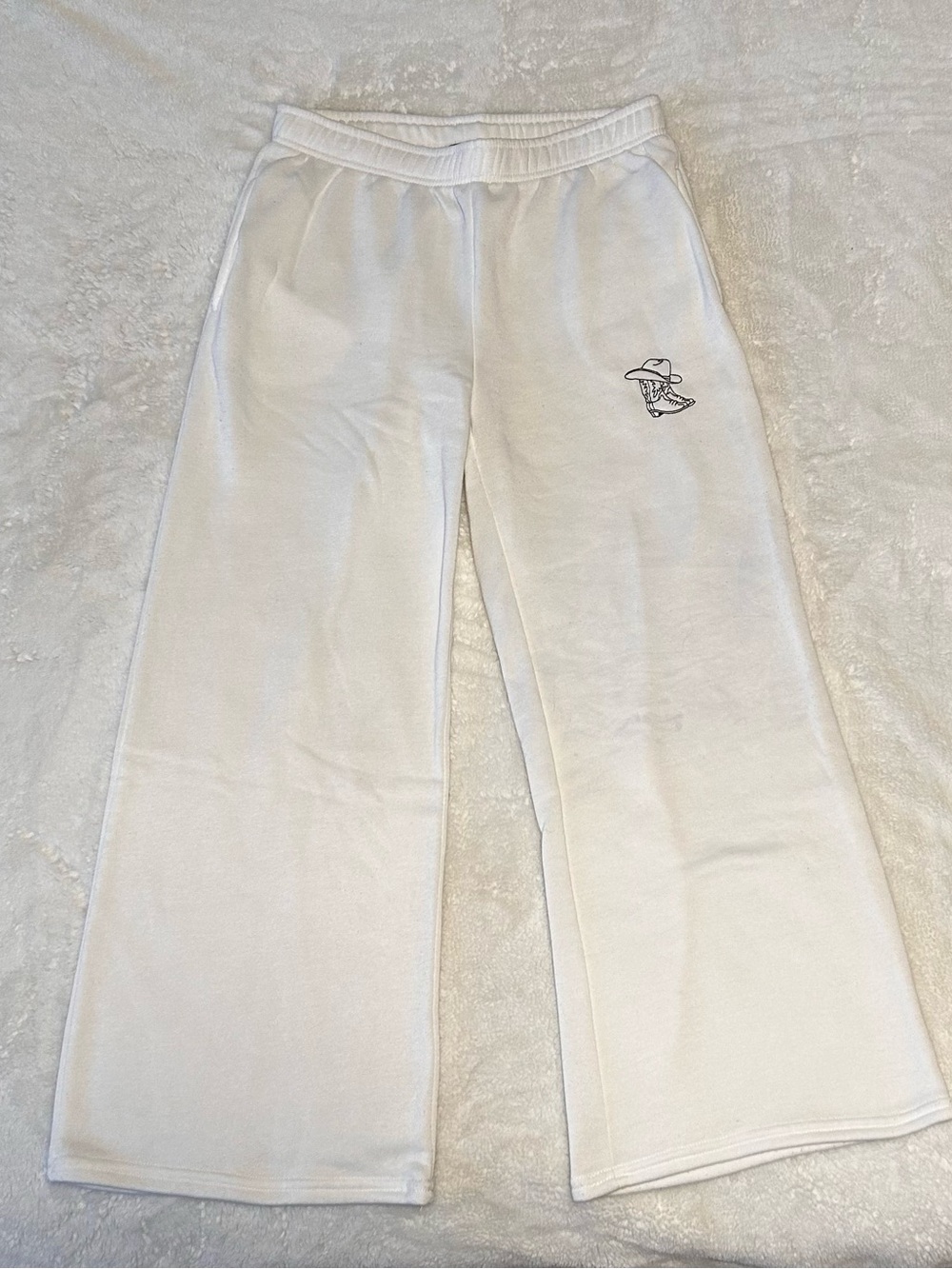 Justify White Kids Wide-Leg Sweatpants
